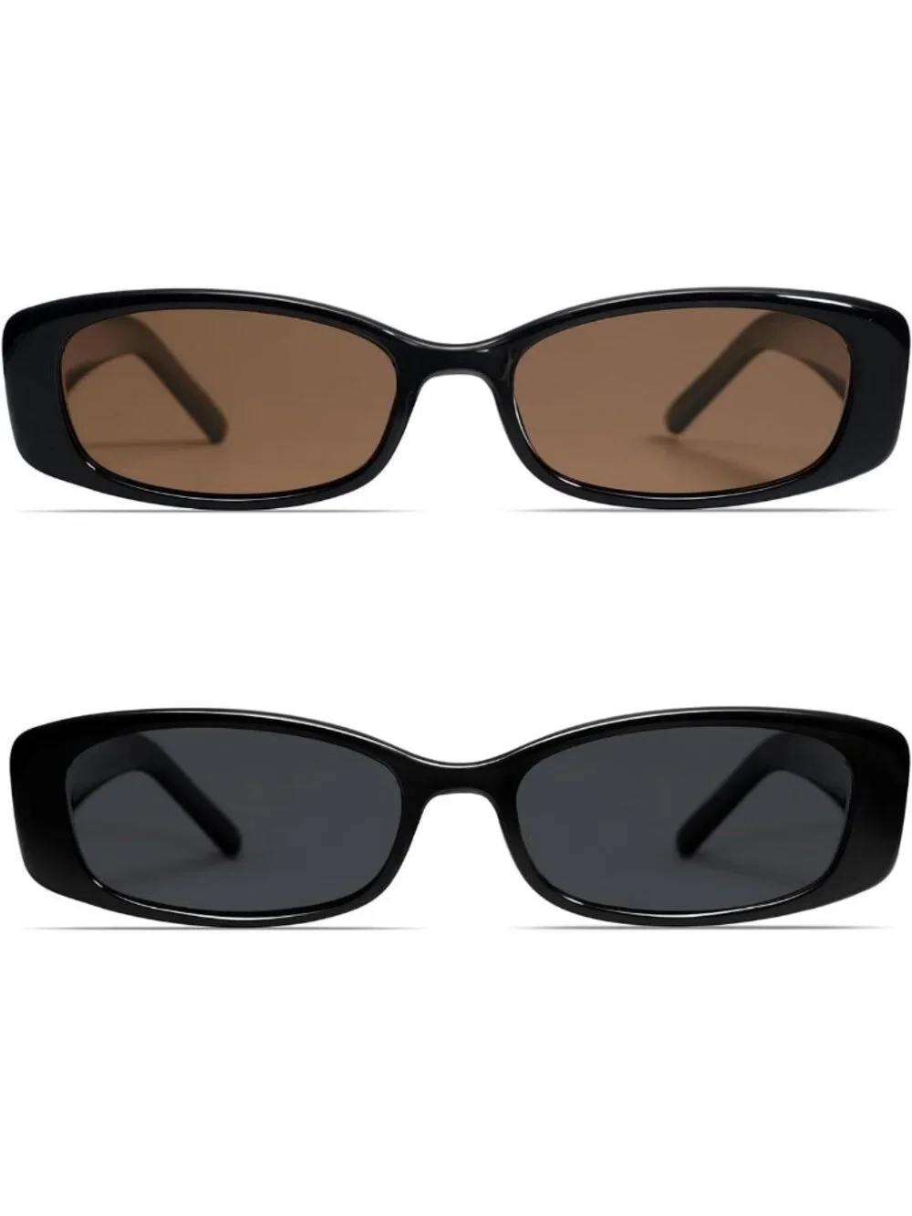 Trendy Polarized Rectangle Sunglasses for Women & Men - Retro 90s Shades